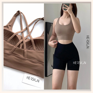 Set đồ tập gym nữ Đồ tập yoga nữ quần đùi đạp xe tennis pickleball HERSIGN-SMIXB43N12