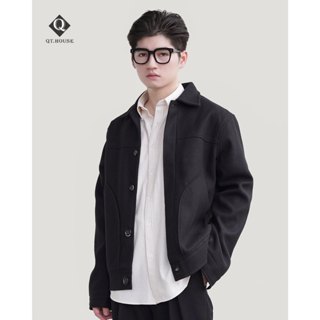 Áo Khoác Dạ Nam Qthouse Áo Khoác Dạ Ép Cao Cấp Form Jacket 2 Lớp Menswear