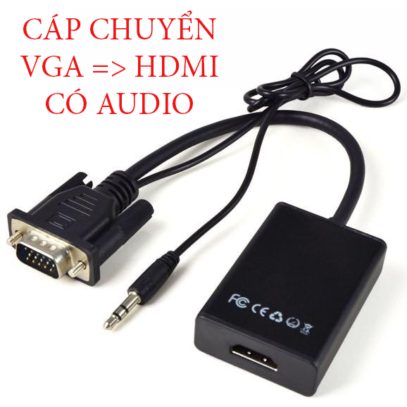 Cáp Chuyển Đổi VGA To HDMI Có Audio Arigato - Chuyển đổi tín hiệu chuẩn VGA sang tín hiệu chuẩn HDMI