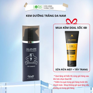 Kem dưỡng trắng da, chống lão hóa, dưỡng ẩm da, giảm thâm nám 4 trong 1 cho nam giới GRINIF All In One 4 Gentleman 120ml