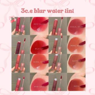 [SON CHIẾT] Son 3.C.E blur water tint chiết 0,5ml chất son mềm mịn dễ tán siêu lì