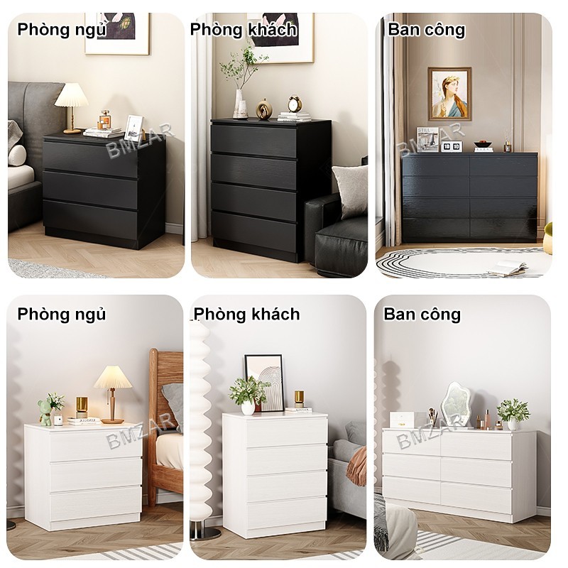 BMZAR tủ ngăn kéo gỗ tủ đa năng 3/4/5 ngăn kéo Tối Ưu Không Gian Sống, Chất Liệu Gỗ Cao Cấp | BigBuy360 - bigbuy360.vn