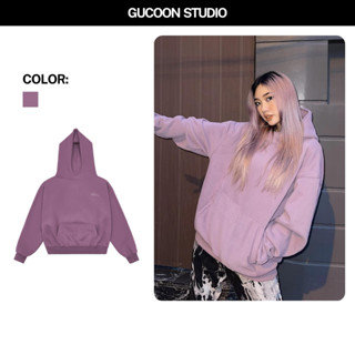  Áo Hoodie Nam Nữ GUCOON Form Boxy Crop Áo Khoác Hoodie Nam Nữ Nỉ Bông Cotton Local Brand Màu Tím 