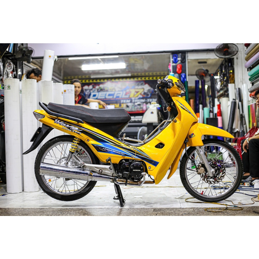 TEM RỜI WAVE S 110 VÀNG DECAL 3 LỚP BỀN MÀU