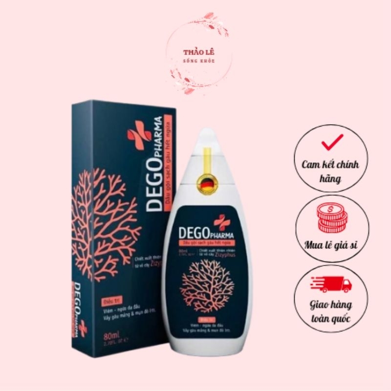 Dầu Gội DEGO PHARMA 80ml hỗ trợ ngừa Gàu Ngứa Nấm Da Đầu