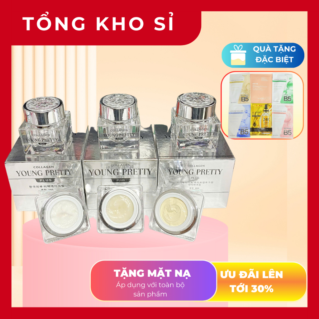 KEM YOUNG PRETTY COLLAGEN HÀN QUỐC SẠCH NÁM TRẮNG DA CAO CẤP