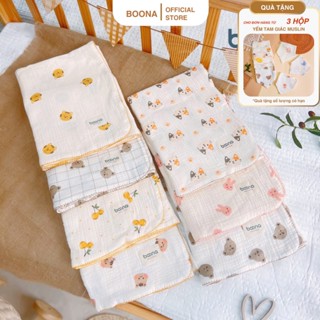 Khăn tắm xô Muslin sợi tre BOONA , KOALA chính hãng 2 lớp, 4 lớp đa năng, mềm mại, thấm hút tốt