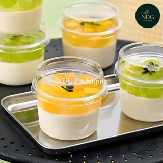  50-100 Hộp Nhựa Đựng Bánh Lạnh Mousse Tiramisu Panna Cotta 250ml  W250  