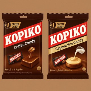 COMBO 4 Gói Kẹo Cà Phê Kopiko Date 2026 cà phê và cà phê sữa 140g