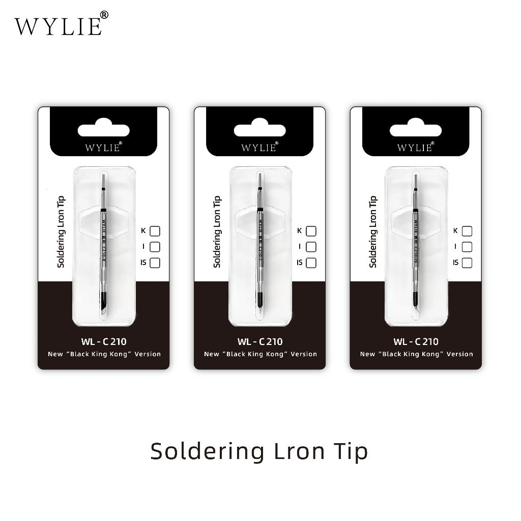 Bộ Mũi Hàn C210 WYLIE Black King Kong WL-C210 (Thẳng, Cong, Vát)