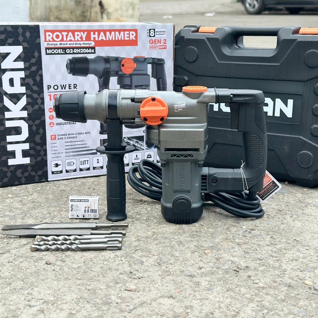 Máy Khoan Đục Điện Hukan Gen 2  2066 x 2 Chức Năng Công Suất 1020W Tặng Kèm 2 Mũi Đục 3 Mũi Khoan