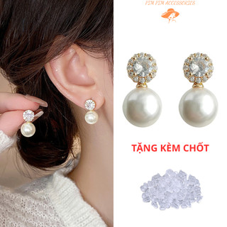  Bông tai ngọc trai nhân tạo trẻ trung cá tính khuyên tai nữ phong cách Hàn Quốc phụ kiện trang sức 