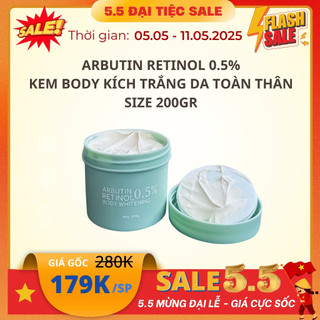  Arbutin Retinol 0.5%-Kem dưỡng trắng da cấp tốc kích trắng toàn thân,Dưỡng trắng da Retinol 0.5% 200gr 
