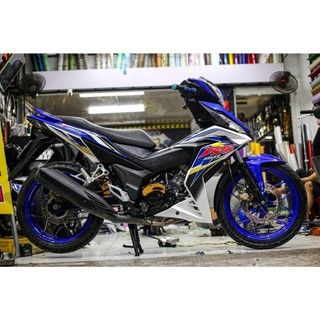 NHÃN DÁN TEM RỜI WINNER 150 V1 RS150 TRẮNG XANH DECAL 3 LỚP CHỐNG NƯỚC DOODJJ BÁM DÍNH CAO