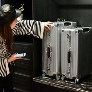 Vali kéo du lịch, NHÔM NGUYÊN KHỐI, dáng classic tay da, hàng Quảng Châu cao cấp ( Size 20/24inch )