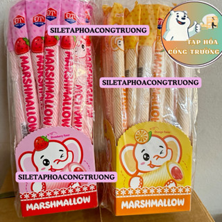 Hộp 30 thanh kẹo marshmallow có nhân doten hương cam táo, kẹo thanh marsh có nhân mềm thơm
