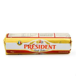 Bơ nhạt Pháp President thỏi dạng tròn 1kg