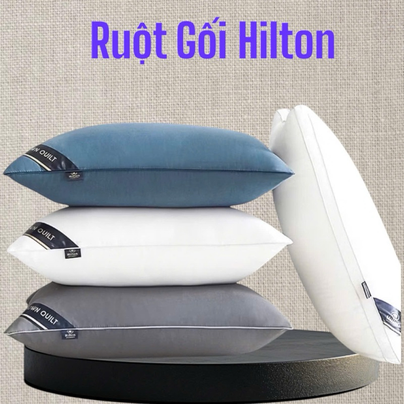 Ruột gối đầu siêu nhẹ ép hơi Pillow Hilton cao cấp kích thước 45x65cm