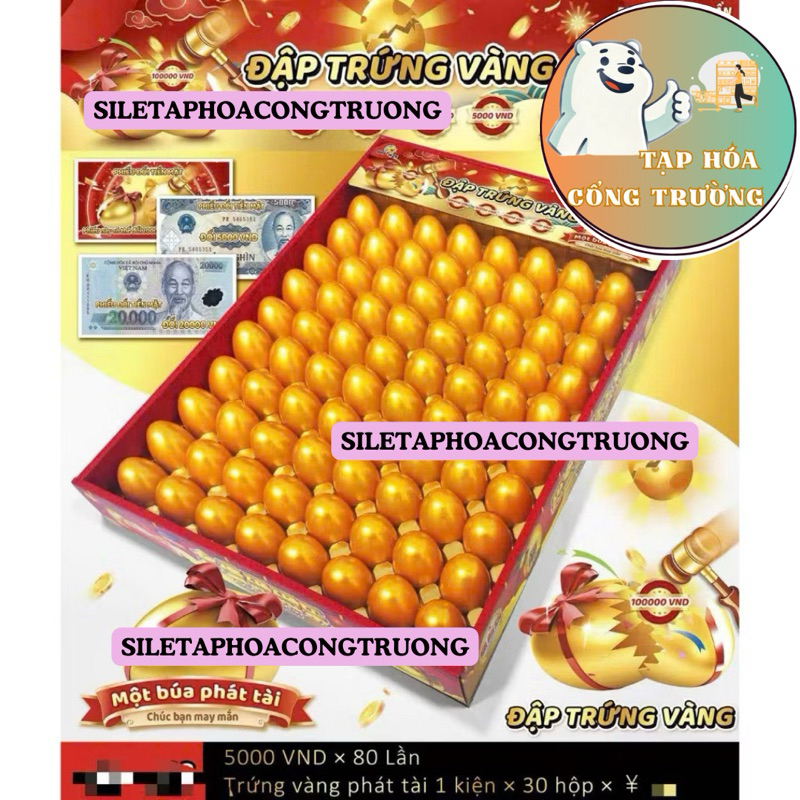 Vỉ 80 quả trứng thần kỳ bốc thăm trúng thưởng , đập trứng lấy thưởng Đập heo trúng thưởng siêu hot ,