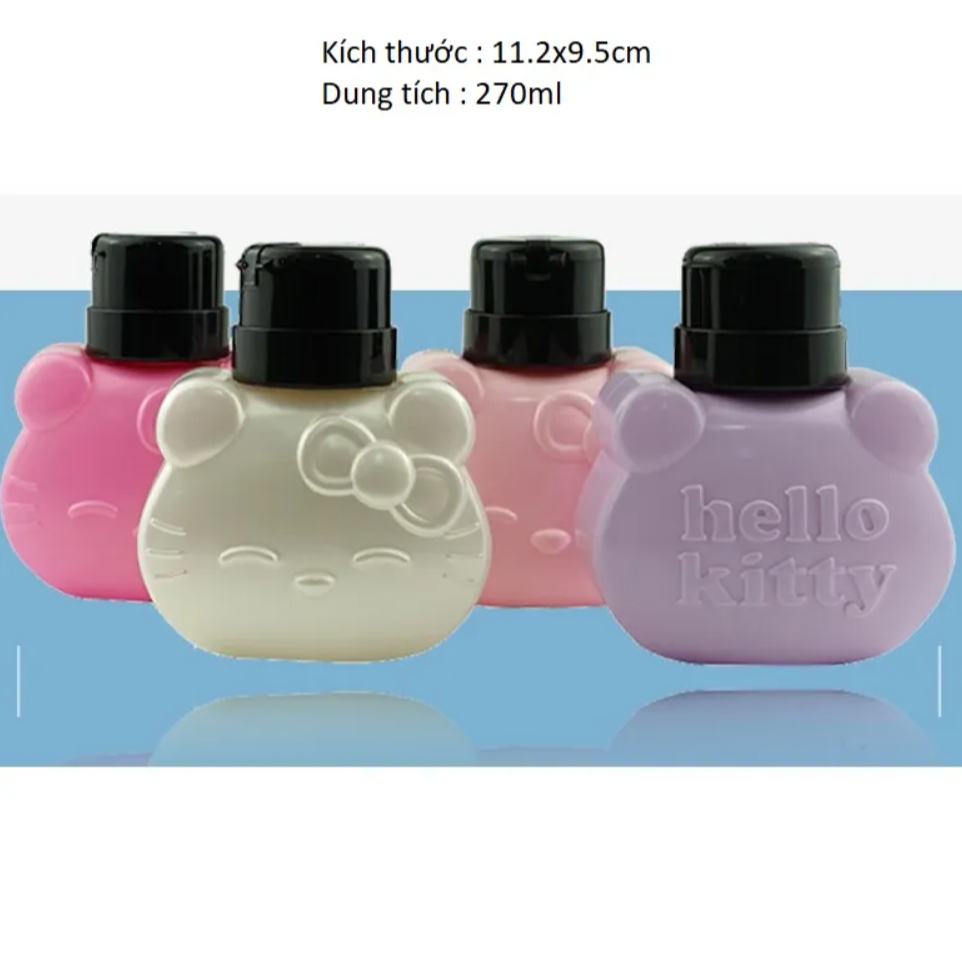 Bình Đựng Acetone, Cồn, Nước (Hình Hello Kitty) MOLLYHAIR 270ml