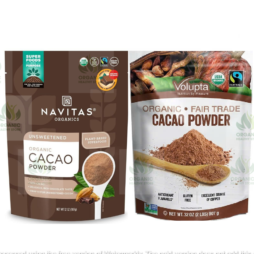 Bột Cacao Hữu Cơ Nguyên Chất Navitas/ Volupta Organic Cacao Powder 907g