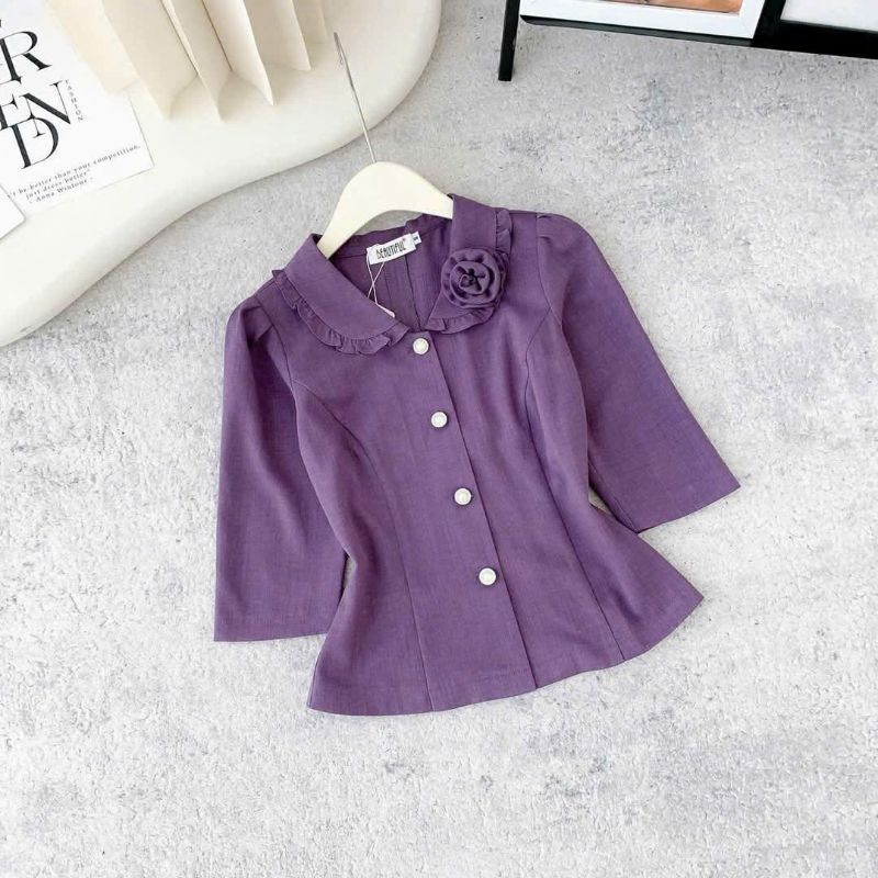 ÁO KIỂU BÂU NHÚNG DỄ THƯƠNG K76 ĐỦ SIZE