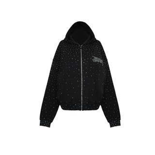 ÁO KHOÁC ĐÍNH ĐÁ " BLING HOODIE ZIP " MÀU ĐEN SẢN PHẨM CHÍNH HÃNG