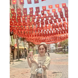 Cờ dây sao, cờ dây tổ quốc, chất liệu vải phi bóng( SHOPNGOC2019 )