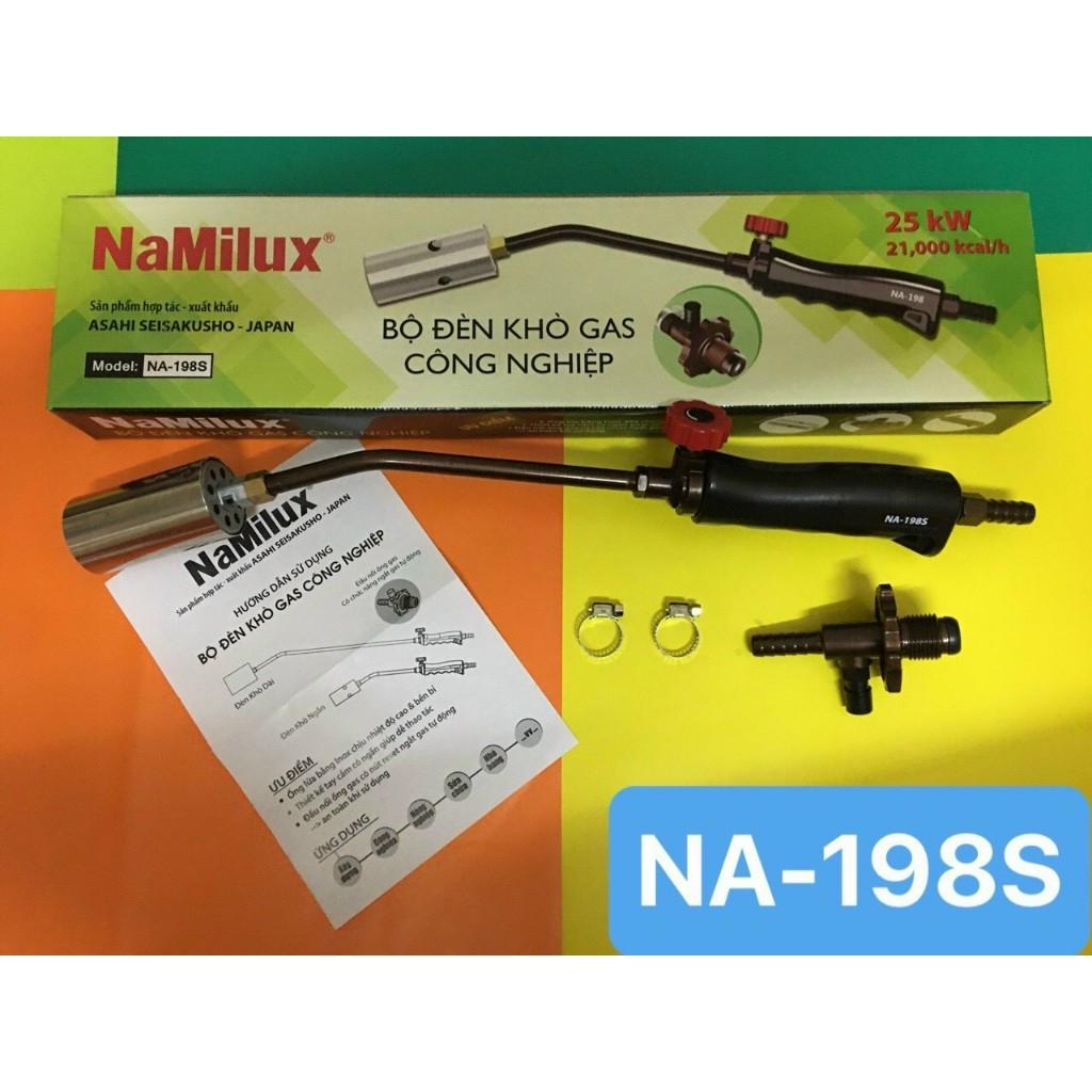 Đèn khò công nghiệp NA-198S Namilux sử dụng với bình gas gia đình 12kg