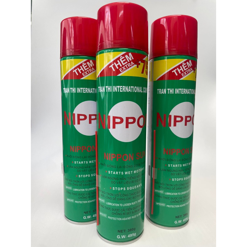Xịt chống rỉ sét và bôi trơng Nippon sun 495g
