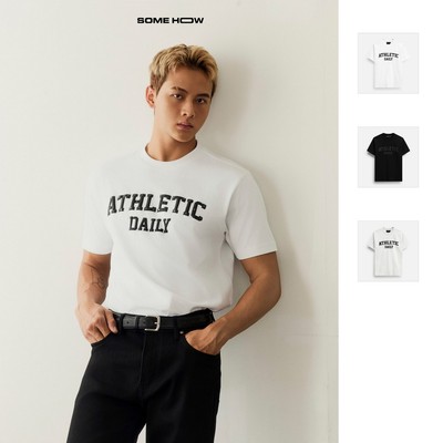  Áo Thun Nam Daily Wear Emboss, Chất Vải Cotton 2 chiều Thoải Mái, AT0281, SOME HOW STORE