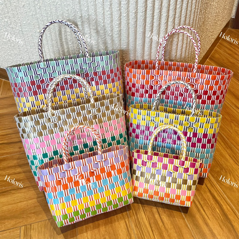 Túi xách đan tay họa tiết sọc (ẢNH THẬT 100%)