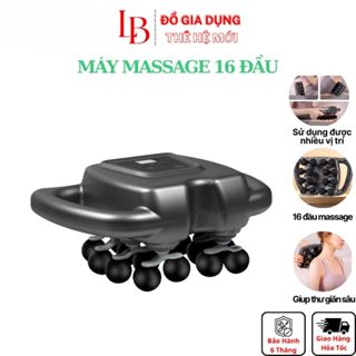 Máy massage cầm tay 16 đầu WNK-569, máy mát xa toàn thân 9 chế độ phục hồi sau tập luyện