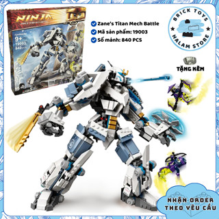 [Tặng kèm tóc] Đồ chơi lắp ráp Ninjago 19003 11660 Zane Titan Mech - Mô hình Robot titan của Zane