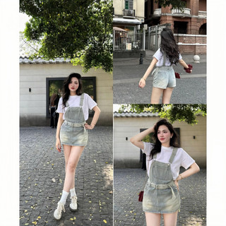 Quần Yếm Denim Lưng Cao, quần yếm Phong Cách Thời Trang siêu sang chảnh siêu dễ thương siêu hot Y01