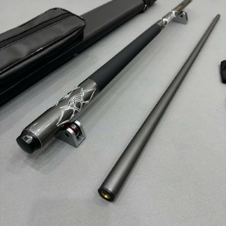  FULL PHỤ KIỆN  Cơ Bida Ruby Xám Cao Cấp Gậy Bida Phủ Carbon Tay Cầm Nhám Chắc Chắn 