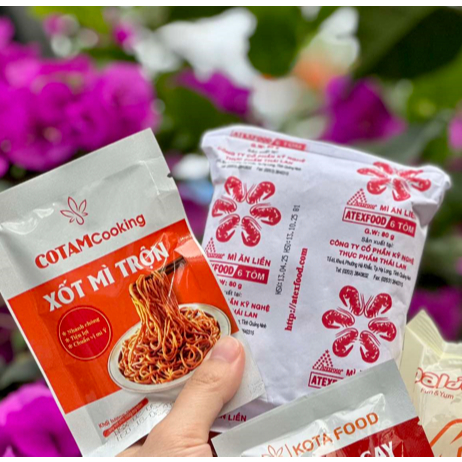 3 COMBO Mi Trộn (3 gói mỳ sợi dai 70g +  3 gói xốt mì trộn 50g đã tiệt trùng)