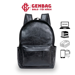 Balo đi học ulzzang nam nữ balo da pu trơn thời trang chống nước cá tính đựng vừa laptop 15 6 inch BL23