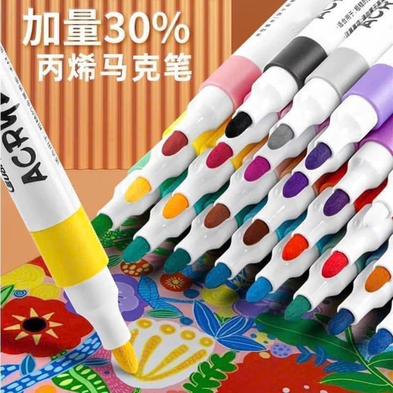 Hộp Màu Acrylic Marker 60 Màu - Hộp Bút Màu Acrylic 60 Chi Tiết, Hộp 60 Bút Màu Dạ Vẽ Trên Mọi Chất 