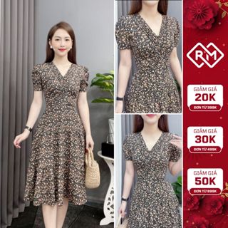 Váy Hoa Nhí Dáng Dài Nhẹ nhàng, đầm thiết kế hoa nhí dáng xòe mát mẻ mùa hè 🥰🥰 - V17