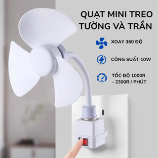 Quạt lắp đui đèn, Quạt gắn đui bóng đèn đa năng chạy êm và mát.