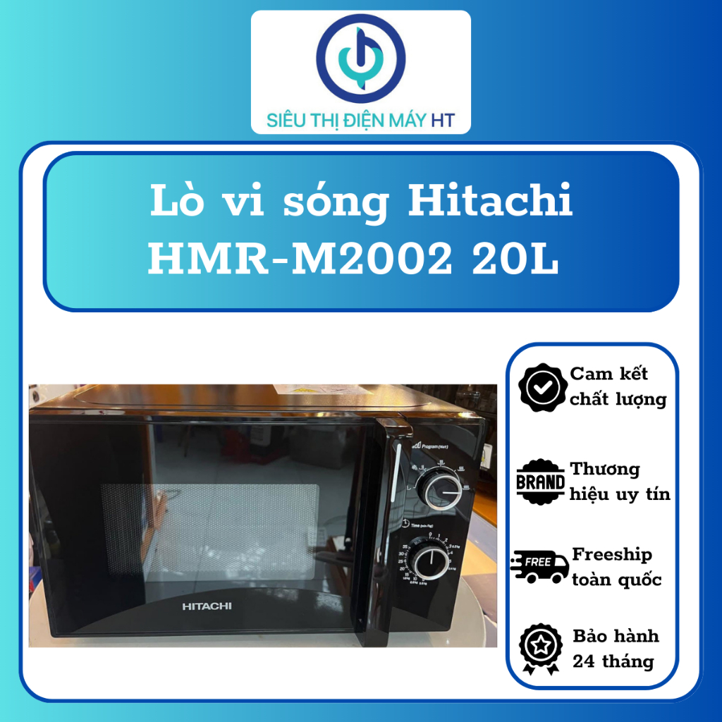 Lò vi sóng cơ Hitachi HMR-M2002 - Dung tích 20lít - Hàng chính hãng - Bảo hành 24 tháng trên Toàn Qu