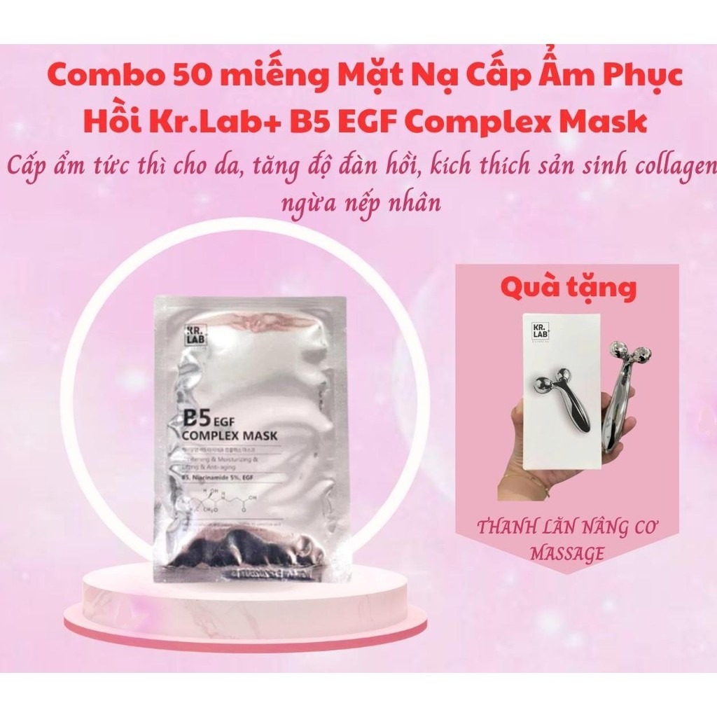 Combo 10 miếng Mặt nạ Kr.Lab+ B5 EGF Complex hoặc 1 Thanh lăn  Kr.Lab