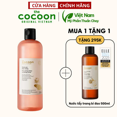 Nước sen Hậu Giang (toner) giúp phục hồi đa nhiệm cho da cocoon 500ml - Special Deal
