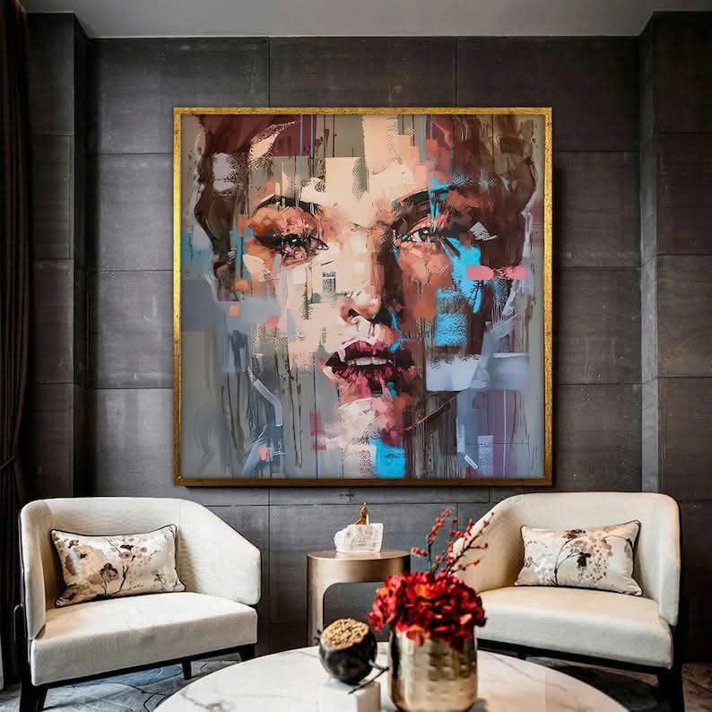 Tranh Cô Gái Quyễn Rũ Khung Vuông, Tranh In Vải Canvas Canvas Căng Khung Gỗ Thông Treo Tường Trang T