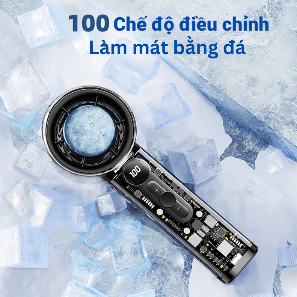 Quạt Tích Điện Cầm Tay Có Sò Lạnh F331B - Quạt Điều Hoà Mini Có 100 Chế Độ Gió (DIDOOGLT) | BigBuy360 - bigbuy360.vn