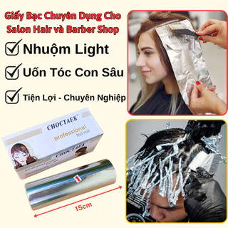 Giấy Bạc Dùng Nhuộm Light và Uốn Tóc Con Sâu - Rộng 15cm , Tiện Lợi, Chuyên Nghiệp Cho Salon Hair và Barber Shop