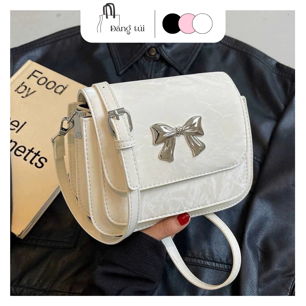 Túi Xách Nữ Dáng Bầu Da Nhung Vân Loang Mác Nơ Basic - DK70 | BigBuy360 - bigbuy360.vn