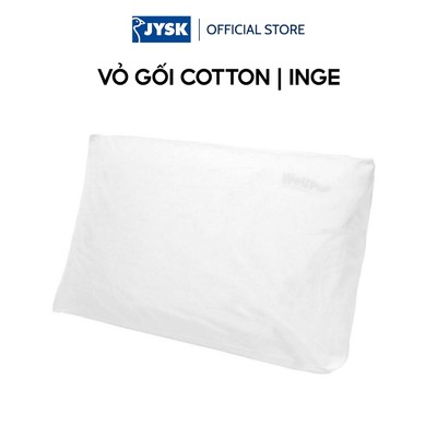 Vỏ gối cotton | JYSK INGE | trắng | R40xD60cm