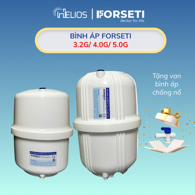 Bình áp nhựa máy lọc Forseti 3.2G - 4.0G - 5.0G dùng cho máy lọc nước RO
